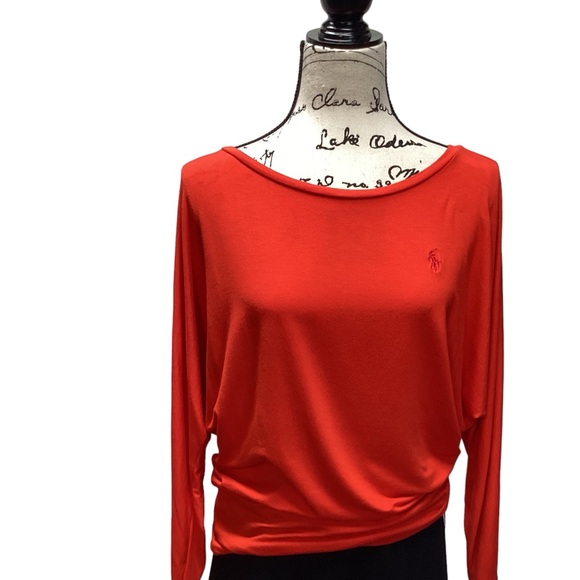 Ralph Lauren Tops - Ralph Lauren crew neck long sleeve tunic. Orange. Size Large